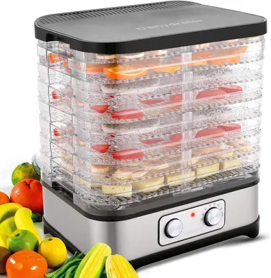 Dörrgerät 8 Stufen, 400 W, Timer 72 h, 35–70 °C, BPA-frei