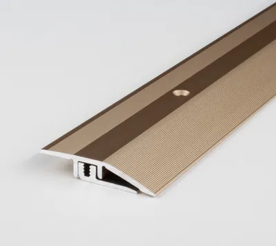 Produktbild von PROVISTON | Ausgleichsprofil | Aluminium eloxiert | Bronze Hell | Breite 21 mm | Höhe 5 - 9 mm | Länge 1000 mm | Gebohrt | Anpassungsprofil | Übergangsprofil | Bodenprofil | Metallprofil | 1 Stück