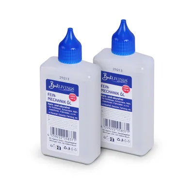Produktbild von Feinmechaniköl 2x100ml – Universalöl harzfrei & geruchsneutral, Nähmaschinenöl für Schlösser, Scharniere, Fahrrad, Haushalt, Werkstatt & Pflegeöl