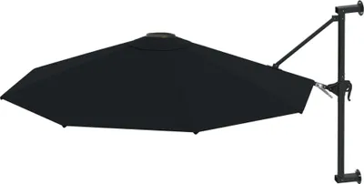 Produktbild von vidaXL Sonnenschirm zur Wandmontage mit Metall-Mast 300 cm Schwarz