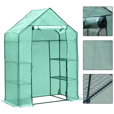 Produktbild von Jopassy Foliengewächshaus Tomatengewächshaus Gewächshaus Treibhaus, Mehrweg,Grün,143x73x195 cm