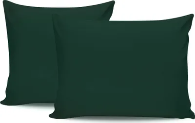 Produktbild von L'Essentiel Linge de Maison, Tonne Verte - 54, Kissenbezug-Set (2-teilig) (DE), 100 % BAUMWOLLE RANFORCE, Dunkelgrün,  80 x 80 cm