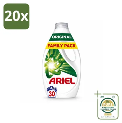 Produktbild von 20 x Ariel Flüssigwaschmittel Original - 1350 ml - Vorratspackung - 20 Stücke