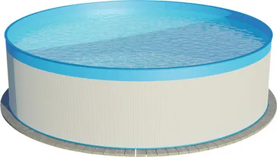 Produktbild von Aufstellpool Stahlwandpool-Set Planet Pool rund Ø 350x90 cm inkl. Kartuschenfilteranage & Leiter weiß mit Overlap-Folie blau