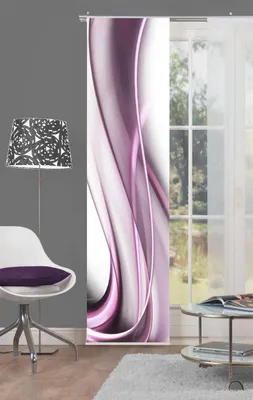 Produktbild von Home Wohnideen Schiebevorhang Dekostoff Digitaldruck Onda 245 x 60 cm Beere