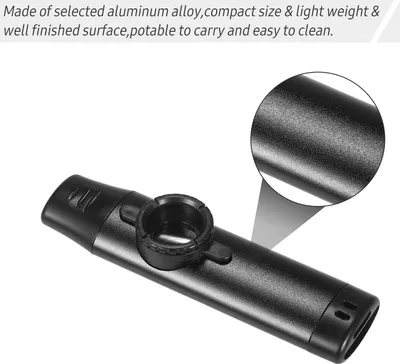 Image de Alliage d'aluminium Kazoo Instrument à vent en bois Musical pour débutants Noir