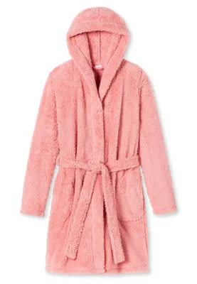 Produktbild von SCHIESSER Mädchen Bademantel - Kapuze, Morgenmantel, Fleece, einfarbig Rosa 164