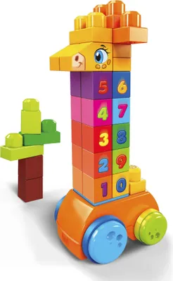 Obrázek produktu pro MEGA BLOKS První stavitelé Žirafa s kostkami GFG19 MATTEL
