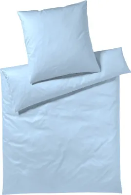 Produktbild von Elegante Bettwäsche 3506 Solid Jersey I Größe 80x80 155x220 cm I Farbe 2 Bleu I Reine Baumwolle