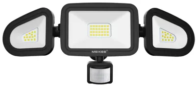 42W LED-Spot mit Bewegungsmelder 3600LM IP66 6500K 3-flammig