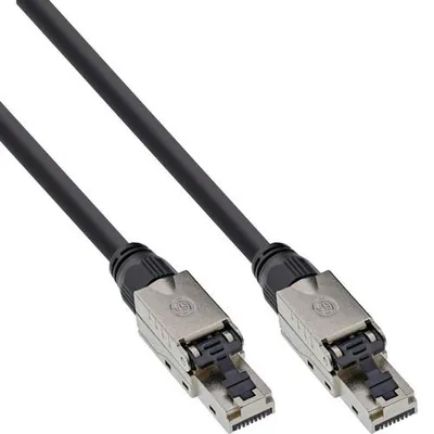 Productafbeelding van InLine® 77860S InLine® patchkabel, U/UTP, Cat.6A, halogenvrij, AWG23 koper, zwart, 60 meter