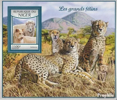Produktbild von Briefmarken Niger 2017 Mi Block 657 (kompl. Ausg.) postfrisch Große Katzen