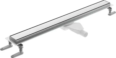 Zdjęcie produktu dla Odpływ liniowy Stilio 60 cm, kołnierz, dekoracyjny ruszt, stal nierdzewna polerowana