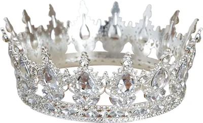 Produktbild von Damen Krone Tiara Glänzende Strasssteine Eingelegte Königin Brautjungfern Krone Accessoire für Hochzeit Halloween Geburtstag