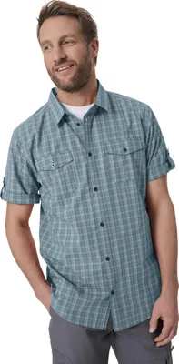 Produktbild von HERO by John Medoox HECTOR Herren Kurzarm-Hemd Regular Fit M blue check