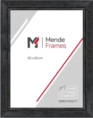 Produktbild von MendeFrames Bilderrahmen H660 Shabby-Chic 60x80 cm schwarz Museumsglas