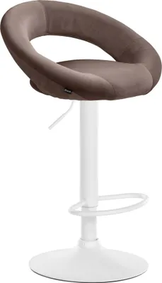 Produktbild von Barhocker Olinda Samt weiß - braun