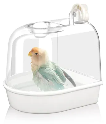 Vogelbad für Käfig, 3-in-1, 15x13x13,5 cm, für Papageien, Finken