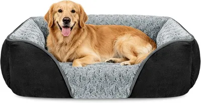 Produktbild von Hundebett 89x63x23 cm, Plüsch, rutschfest, waschbar, für Hunde