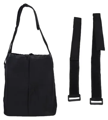 Immagine prodotto di Borsa per manubri, nylon 600D, custodia portatile per attrezzi fitness con tracolla regolabile per palestra, nero