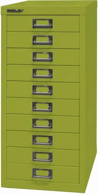 Produktbild von BISLEY MultiDrawer™ L2910 Schubladenschrank grün 10 Schubladen 27,8 x 38,0 x 59,0 cm