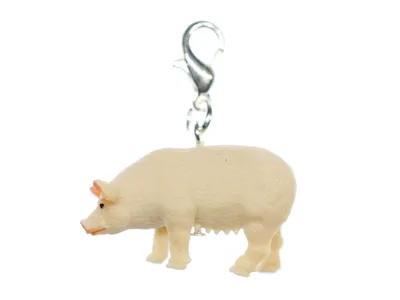 Produktbild von Schwein Charm Miniblings Anhänger Glücksbringer Glücksschwein Bettelanhänger 30mm