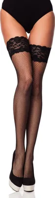 Image de Bas résille autofixants Merry Style pour femmes MSSS003 (Nero, M/L)