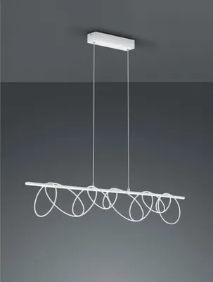 Image de Suspension LED de 90 cm de large avec anneaux décoratifs pour longue table à mangerLampe