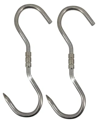 2er Set Profi-S-Haken 260x10 mm, Edelstahl, drehbar