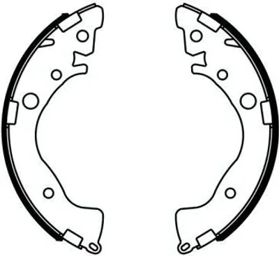 Obrázok produktu pre Sada brzdových čeľustí ABE pre bubnové brzdy zadné pre HONDA CIVIC VIII Hatchback (FN, FK) 200 mm C04022ABE