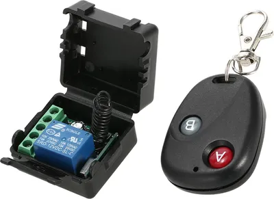 Imagen del producto de Receptor y transmisor de control remoto inalámbrico de 433 MHz, 12 V DC, 1 canal, para sistemas de domótica. Módulo de interruptor de control remoto universal y transmisor RF. Controles remotos compatibles con el protocolo 1527