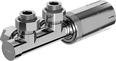 Obrázek produktu pro Mexen G05 termostatická úhlová sada, Duplex, DN50, chrom - W907-958-01