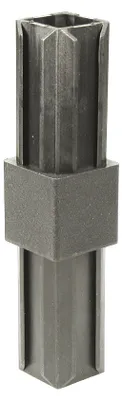 Obrázek produktu pro Alberts 859824, přímý spojovací díl pro trubky, plast, černý, rozměry 20 x 20 x 1,5 mm, balení 10 kusů