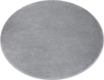 Produktbild von Teppich SOFTY Kreis glatt, einfarbig grau Grau rund 120 cm