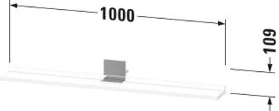 Zdjęcie produktu dla Duravit Sivida półka, uchwyt chrom, 1000x115x35mm, SV7433010220000