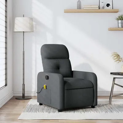 Produktbild von Design Massagesessel Dunkelgrau Stoff, Klassische Sessel 2024 Neu