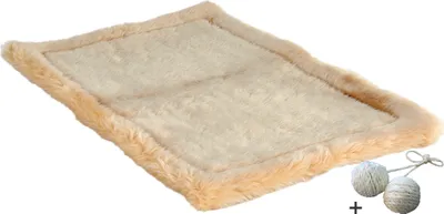 Produktbild von Rohrschneider Kratzmatte Katze, natürliche Katzenmöbel Katzenkratzbretter Sisal Kratzteppich, widerstandsfähige Fußmatte, Sisalmatte, Kratzpads für Katzen, mit Spielballset, Größe:Größe 2