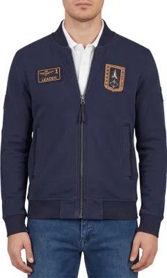 Produktbild von Aeronautica Militare Weste dunkelblau Baumwolle mit Emblemen
