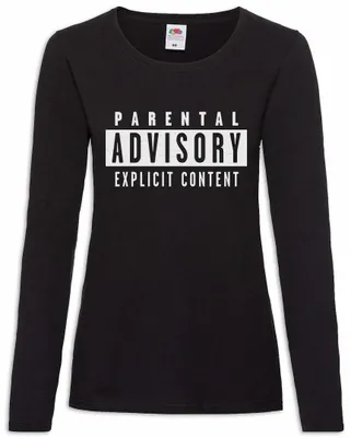 Produktbild von Urban Backwoods Parental Advisory Explicit Content, Damen Langarmshirt, Farbe: Schwarz, Größe: M