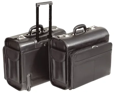 Produktbild von Alassio San Remo 45030 Tasche (Trolley) Visitenkarte, Mobiltelefon, Notebook - Schwarz - Leder x 390 mm Breite x 455 mm Tiefe x 265 mm Durchmesser