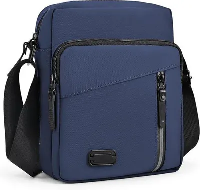 Produktbild von Unyqoos® Herren-Messenger Schultertasche – wasserfestes, kratzfestes Material, breiter Nylon-Schulterriemen, 2 Hauptfächer, Front- & Rückfach, Innen-Reißverschluss-Geheimfach für Handy, Business & Reisen