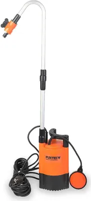 Produktbild von FUXTEC Regentonnenpumpe | praktische Gartenpumpe | Regenfasspumpe für Wasser bis max. 35C°| mit Schlauchanschluss | FX-RTP350