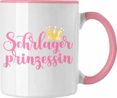 Produktbild von Trendation - Schlagerprinzessin Tasse Geschenk Schlager Fan Musik Geschenkidee (Rosa)