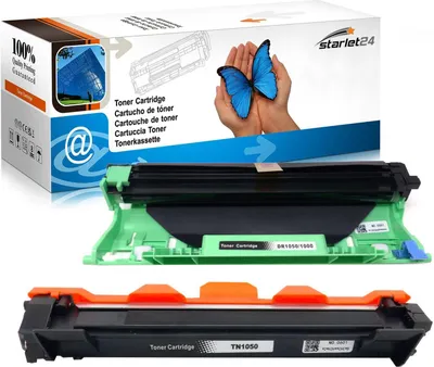 Produktbild von 1x Toner Brother TN1050 + 1x Bildtrommel DR1050 – Kompatibel mit DCP-, HL- und MFC-Serien, 1.000 & 10.000 Seiten