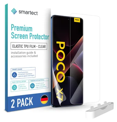Produktbild von 2x TPU Schutzfolie Klar für Xiaomi Poco X7 Displayschutz Panzerfolie Bildschirm