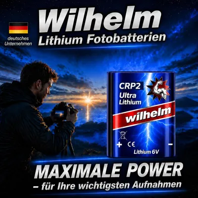 Produktbild von 1 Wilhelm CRP2 CR-P2 Foto-Batterie Lithium