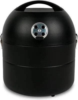 Image de Barbecue en bois portable - Grill de table compact avec système de ventilation - Grill en acier, diamètre 29 cm