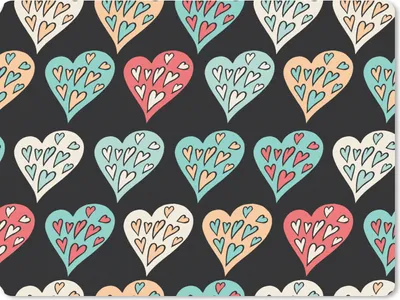 Produktbild von MuchoWow® Mauspad Mousepad Mädchen - Herz - Herzen - Muster - Mädchen - Kinder - Mädchen 40x30 cm - Mousepads - Maus Mat - Pad - Mausunterlage - Anti Rutsch