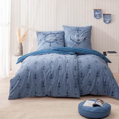Produktbild von Anker Renforce-Bettwäsche 80x80 + 135x200 cm · 2-teilig · SAILOR FAIRYTALE - 100% Baumwolle