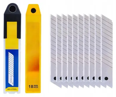 Ersatzmesser 18 mm, 10 Stück, für Teppichmesser